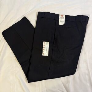 Vintage Deadstock 90s Dickies Plain Front Twill Pants Black Men's Size 46X30 USA